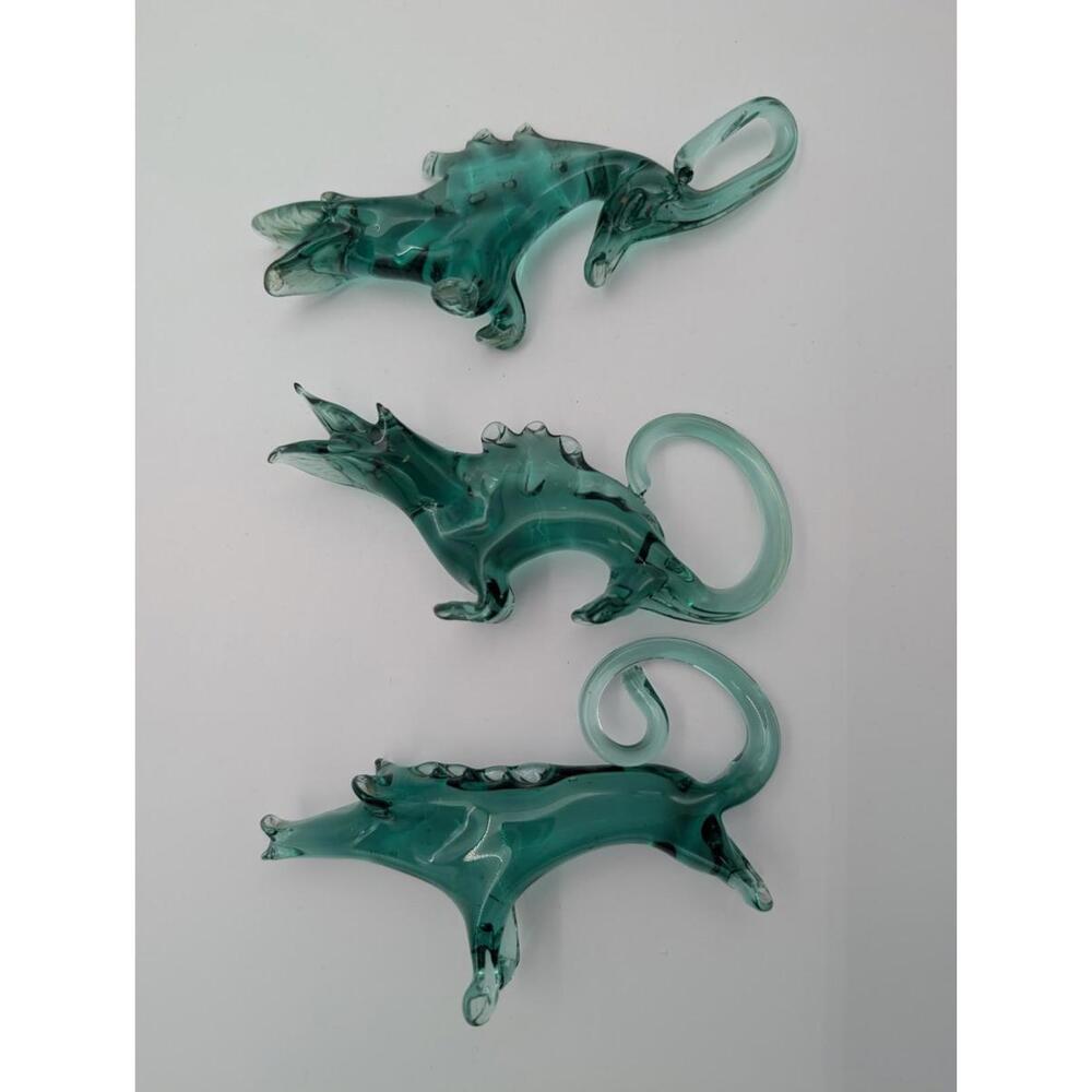 Glass Animals Fantasy Whimsy Green Handblown Art Glass